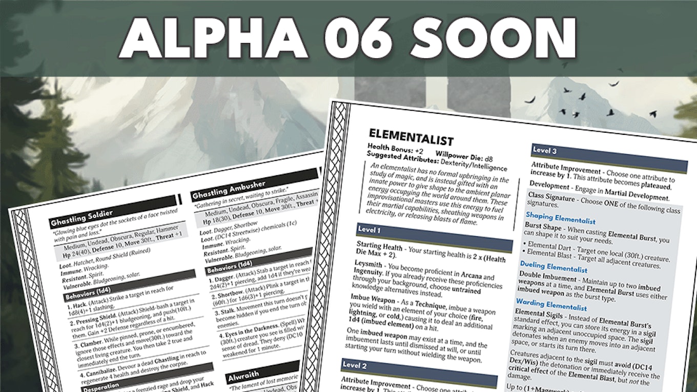 Alpha 06 lands soon!