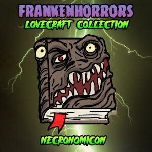 Frankenhorrors "Lovecraft Collection" NECRONOMICON  1.5" enamel pin