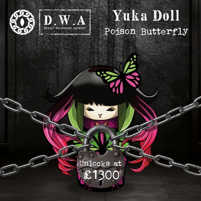 Yuka: The Poison Butterfly Doll Metal Pin