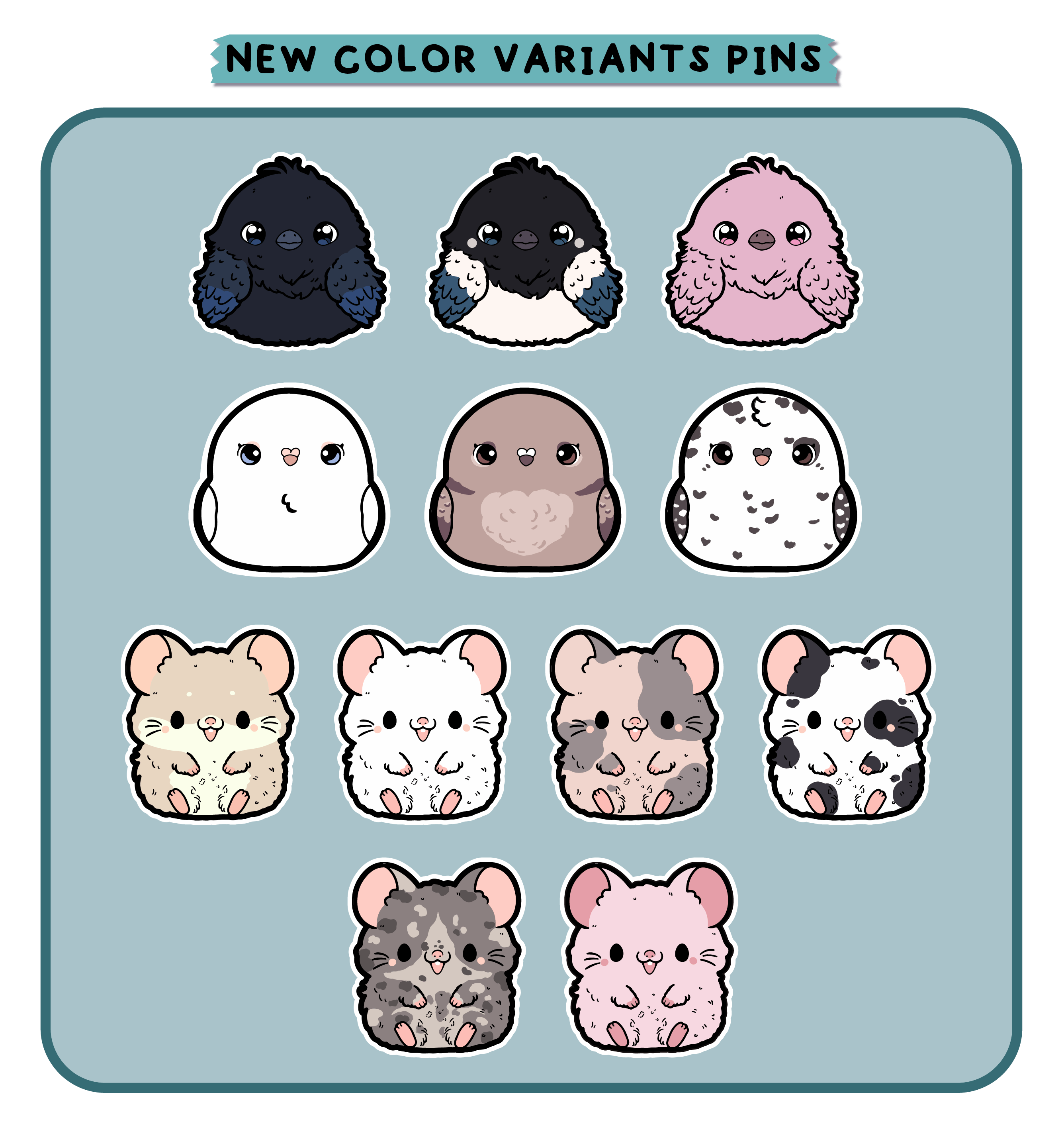 New Color Variants Pins