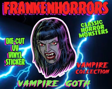 Frankenhorrors Vampire Goth  5" Sticker