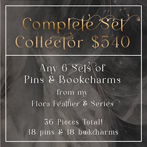 Complete Set Collector - 6 Complete Sets of Pins and Bookcharms - 36 pieces total!