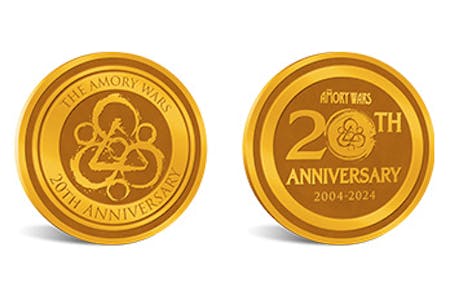 THE AMORY WARS 20th Anniversary Commemorative Challenge Coin