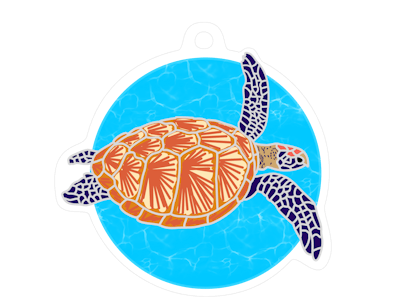 Hawksbill Sea Turtle Acrylic Charm 