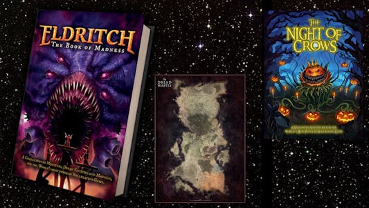Eldritch: the Book of Madness + Map of the Wastes + Night of Crows - Print + PDF