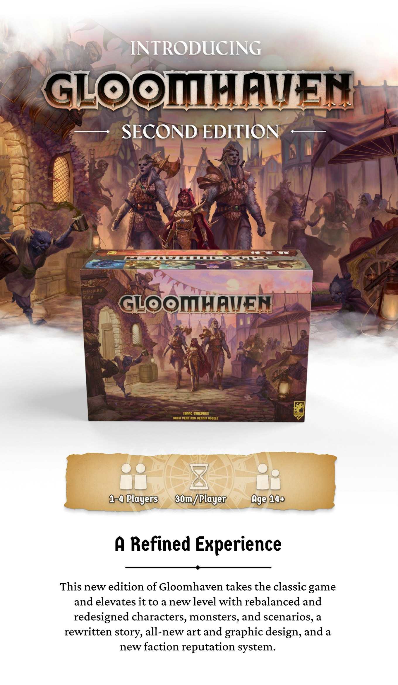  Cephalofair Games: Gloomhaven, Award-Winning Strategy Board  Game, For 1 to 4 Players, 60 to 120 Minute Play Time, For Ages 14 and up :  Toys & Games
