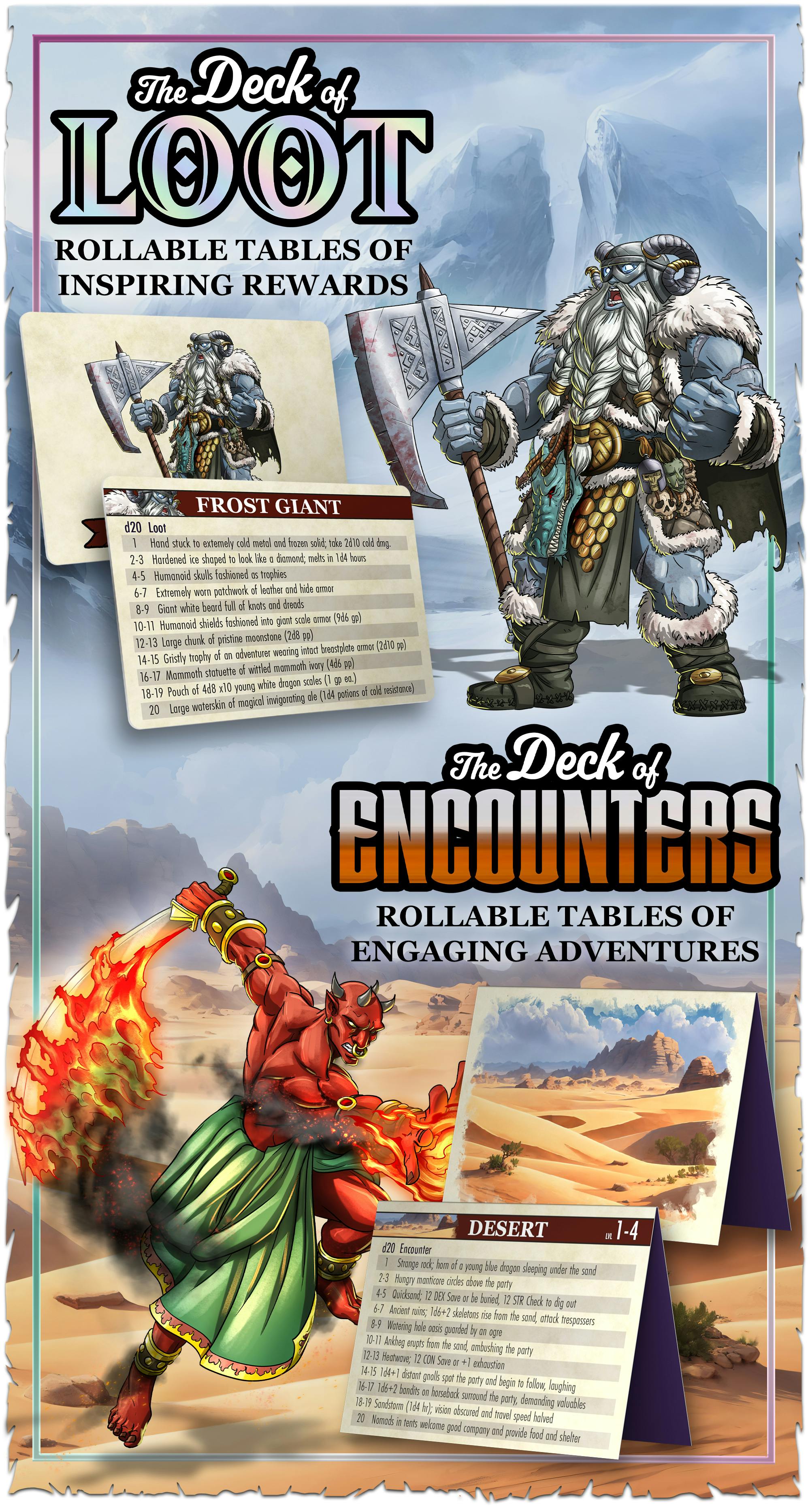 Get Ready for Deck of Loot & Encounters Rollable Tables for DnD 5e