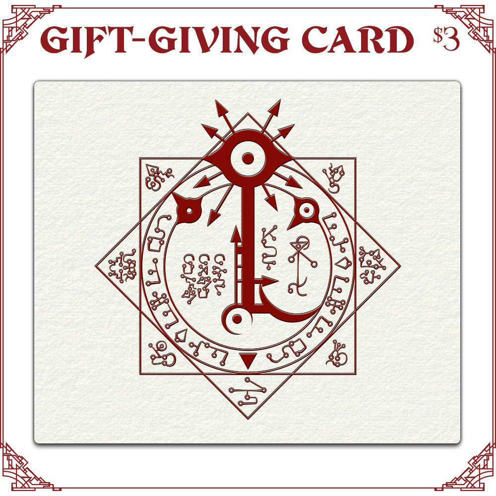 Gift-Giving Card: $3
