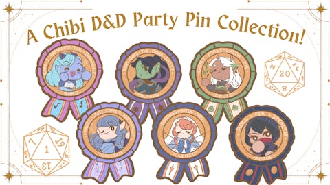 A Chibi D&D Party Pin Collection!