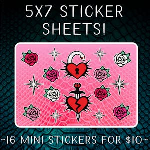 5x7 Sticker Sheet! (16 mini stickers)