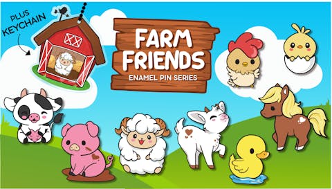 Farm Friends: Enamel Pin Series & Stationery
