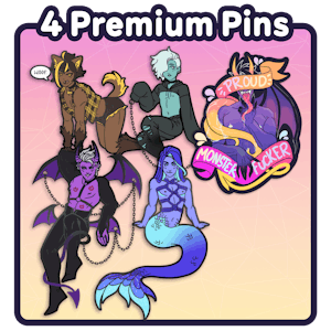 4 Premium Pins