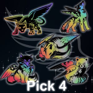 Hologram Griffin Stickers | Set of Four (4)