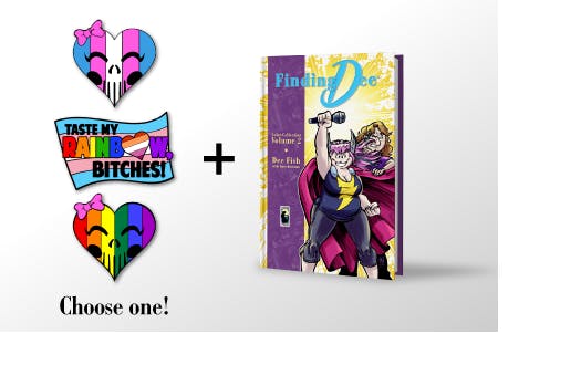 Finding Dee Vol 2 Hardcover and Choose a Pin!