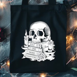 One More Chapter Zipper Tote Bag - Snarky Co. X EVOL-EYE co. Collaboration!