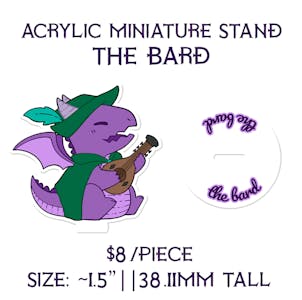 Acrylic Miniature Stand || The Bard