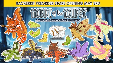 Horde of the Eclipse ~ Moth Dragon Pin Series