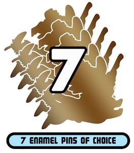 Seven (7) Enamel Pins