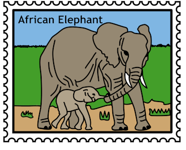African Elephant sticker