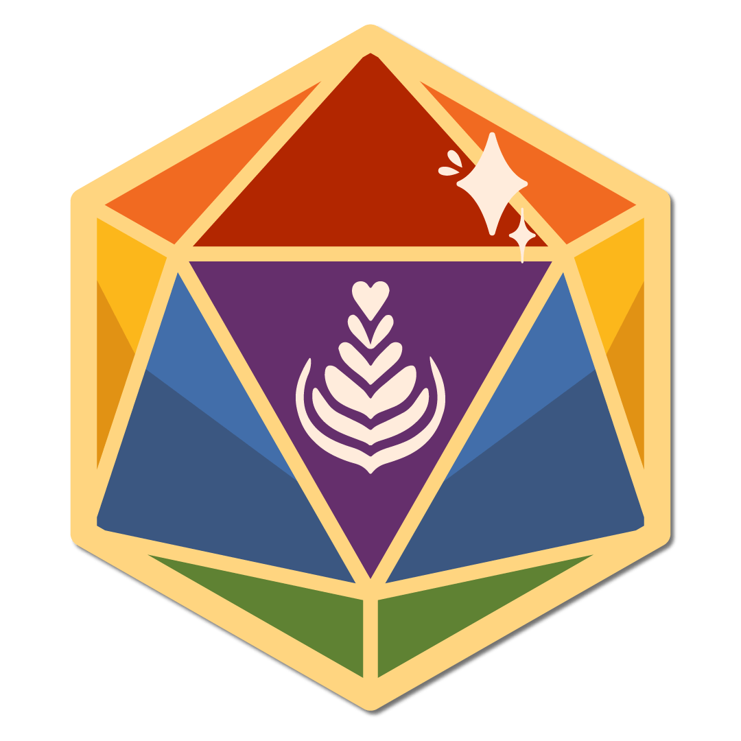 Free 2.5" Cafe Pride D20 sticker