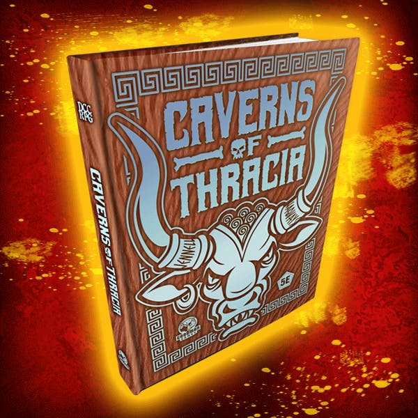 (Save 10%!) Caverns of Thracia 5E LE Minotaur-Hide Cover (Print+PDF)