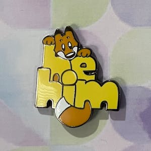 He/Him Foxy Pronoun Pin