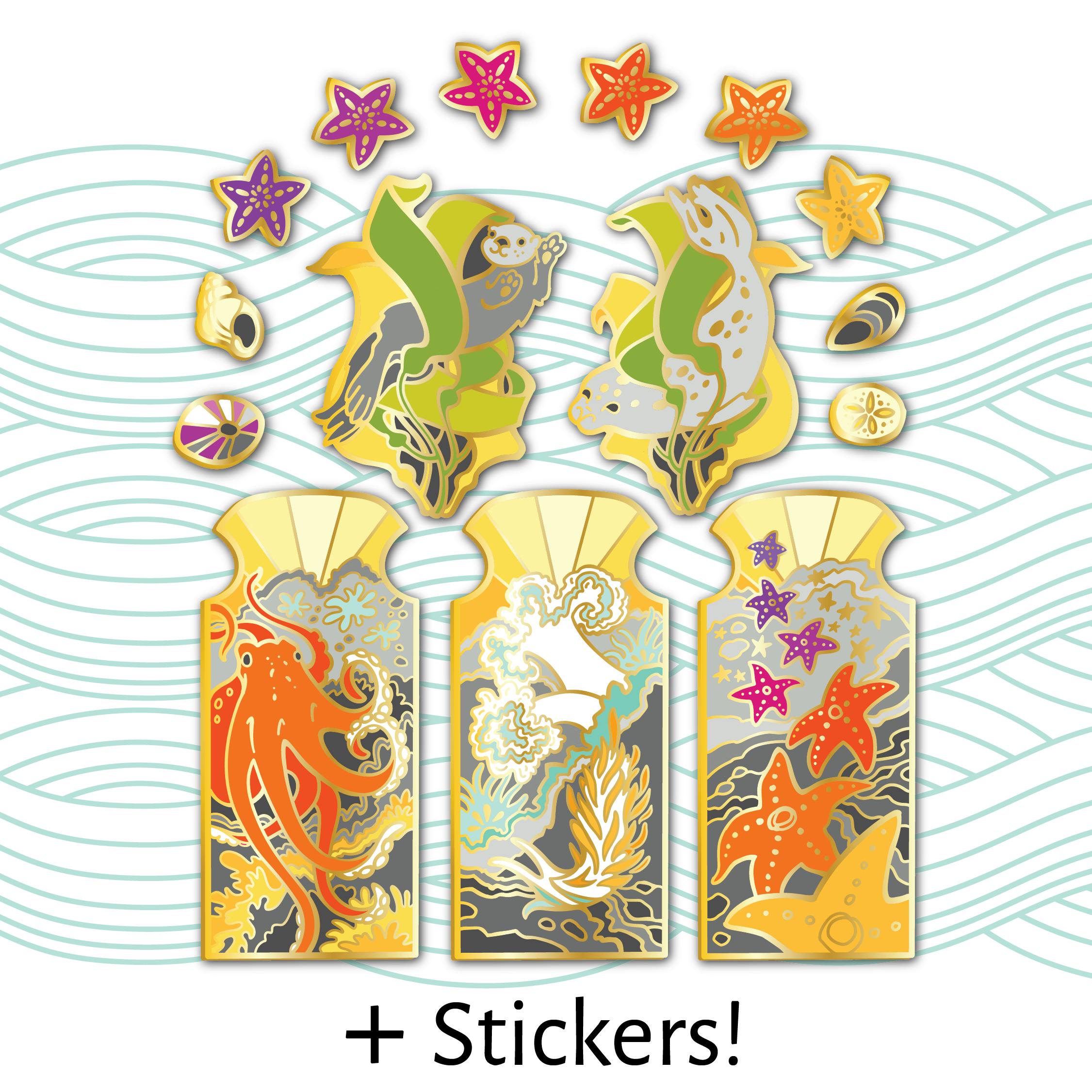 Tidal Treasures Pin & Sticker Bundle