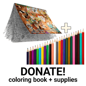 Donate One Coloring Book + Supplies