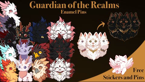 Guardians of the Realm: Cute Mythical Creatures Enamel Pins