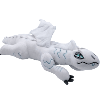 Aurora the White Tundra Dragon Plush
