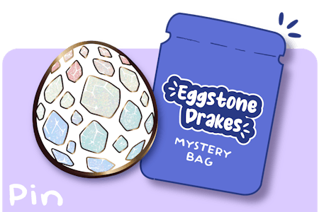 【Eggstone Drakes】• 1 MYSTERY Enamel pin 💎🥚 ADD-ON