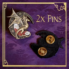 2x Gilded dragon pins