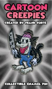 Cartoon Creepies Wolf with a Knife 1.75" Soft Enamel pin