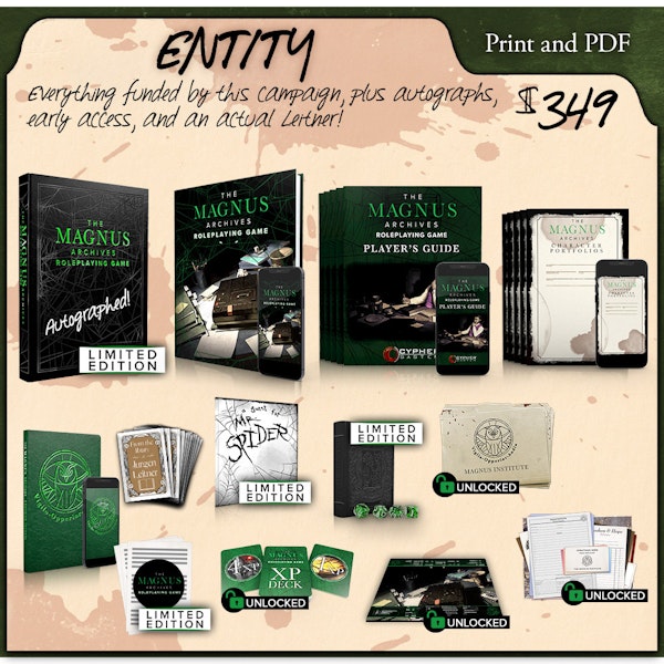 Entity backer level. Everything funded by this campaign, plus autographs, early access, and an actual Leitner! Print and PDF. $349.