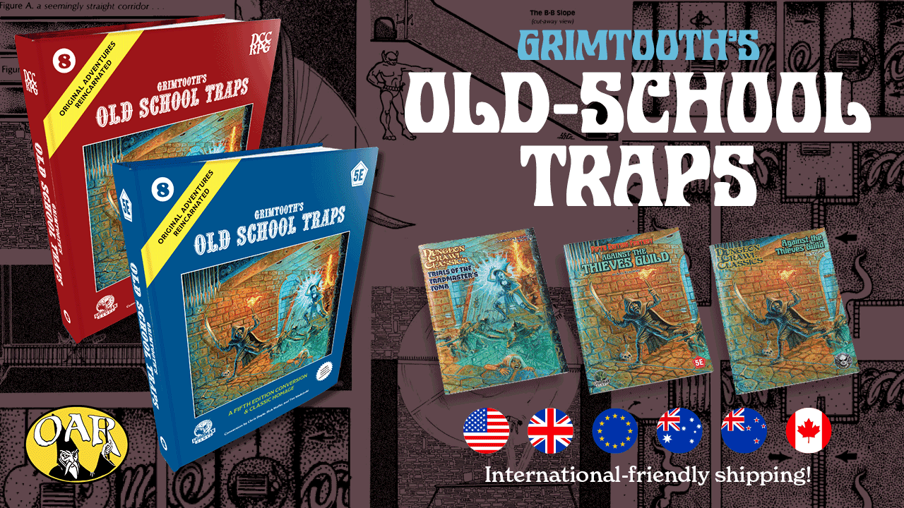 Launch Party Grimtooths Old School Traps For 5e And Dcc Backerkit