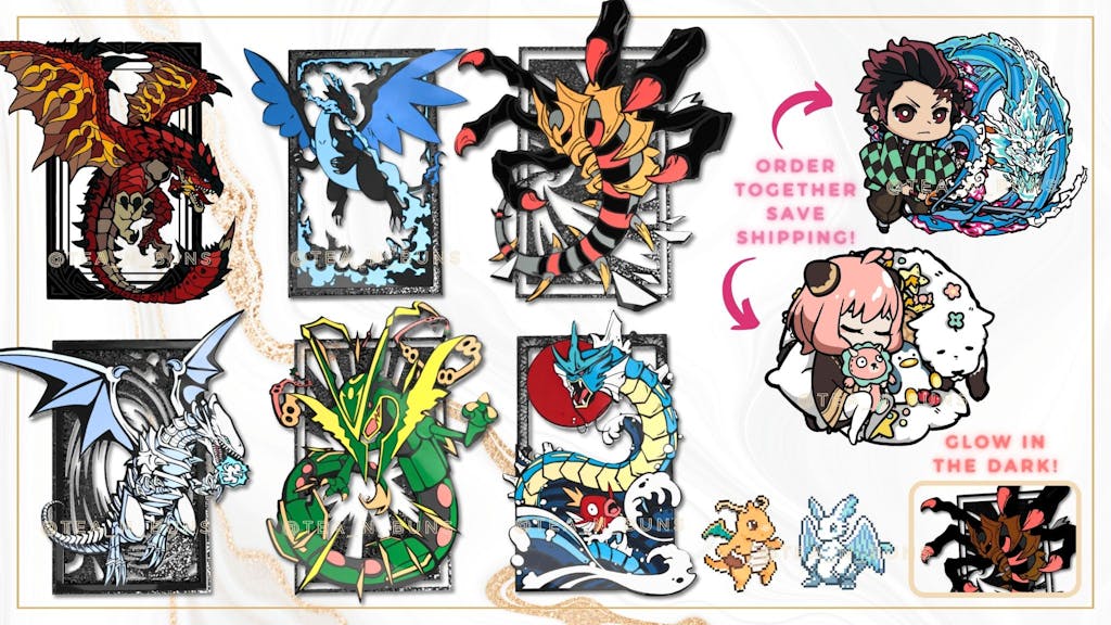 【龍】 Dragons -  A Deluxe Pincard Collection