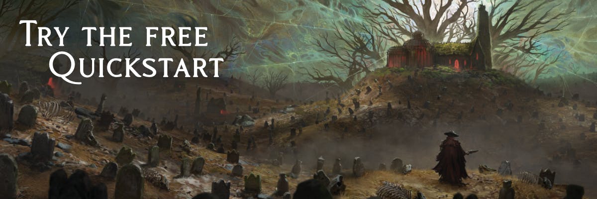 Text reading "Try the free Quickstart" over the Quickstart's cover image