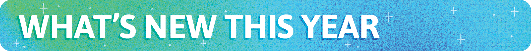 What's New This Year