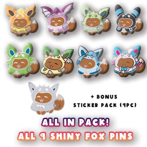 ALL IN: All Fox Pins and BONUS Sticker Pack (9 pc)