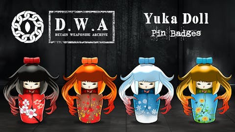 DWA DEPARTMENT YUKA SEASONAL DOLL METAL PIN BADGES