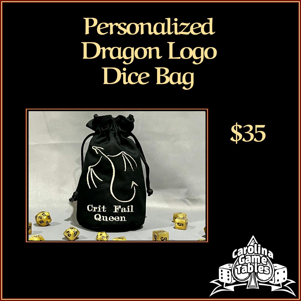 Personalized Mischief Loot Dragon Mark Dice Bag