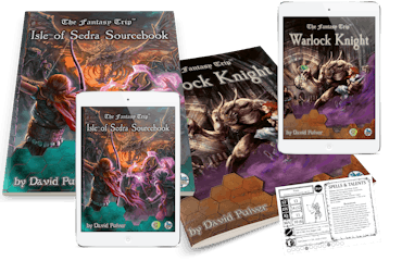 Sedra and Warlock Knight (Books and Cards)