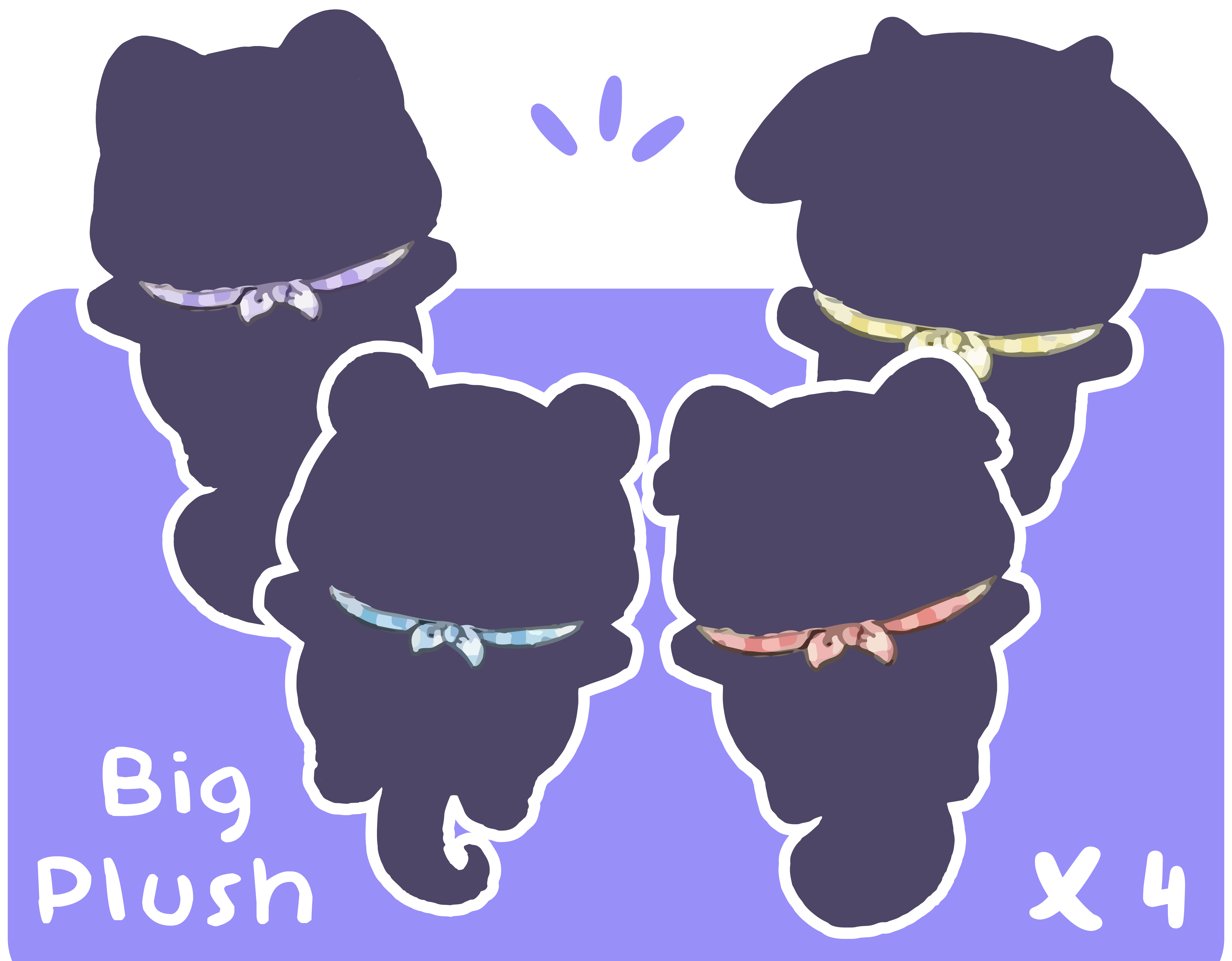 【4 BIG PLUSHIES BUNDLE】🧸🧸💖🧸🧸