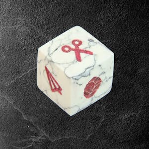 Modern Artifice Exclusive:  RPS Dice made from Howlite 