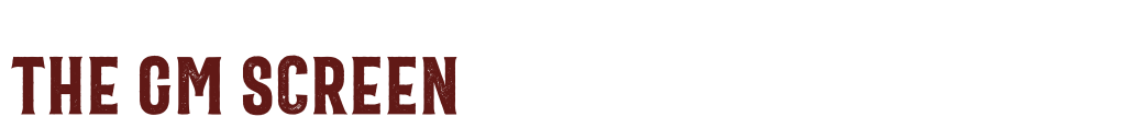 A header reading: The Gm Screen.