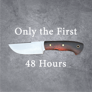 EARLY BIRD: THE MINI DUMBO KNIFE - FULL TANG l Unlock Special Offers! [Only 48 hours!!] act fast to enjoy both incredible genuine leather sheaths in "Black" and "Brown".
