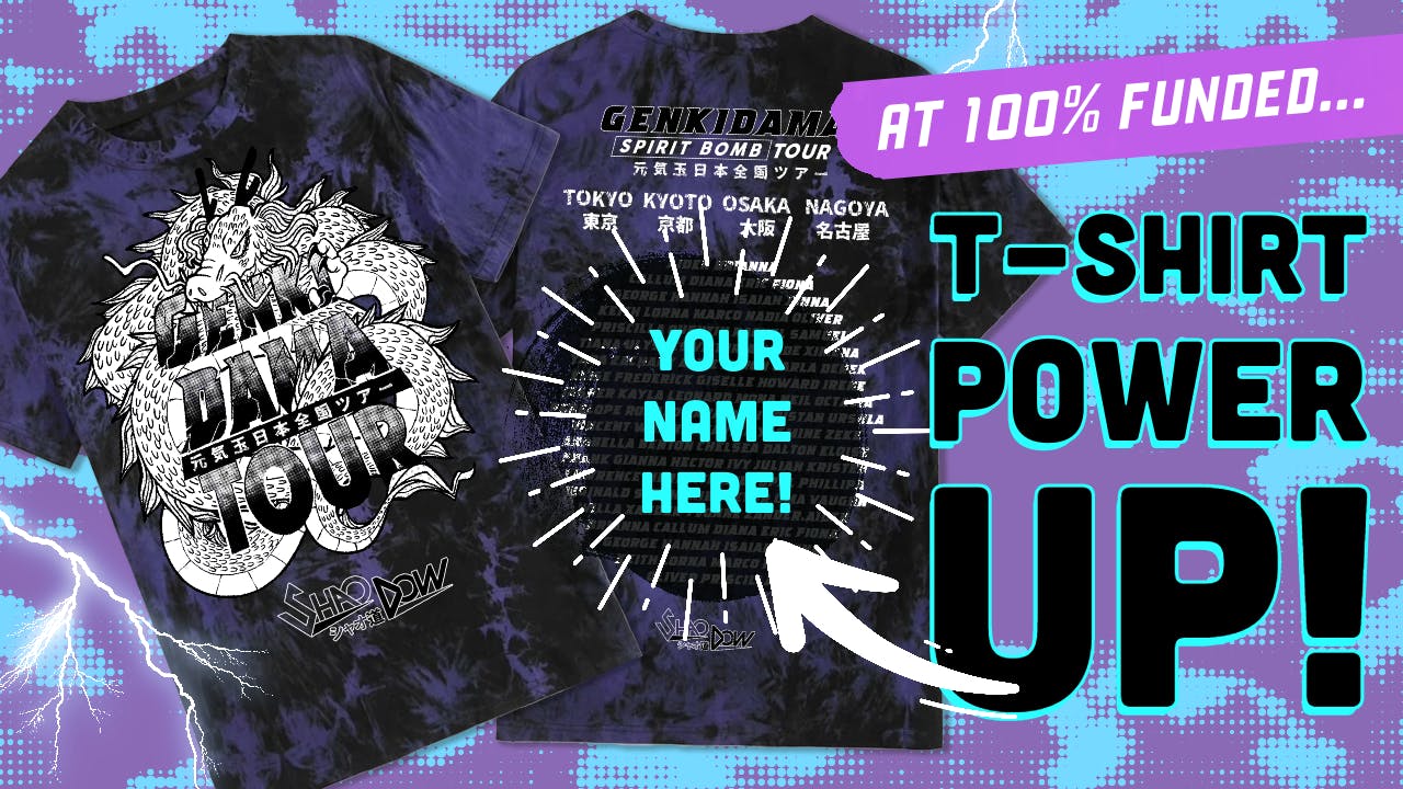 New 100% Power Up: Buy the Tour Shirt, get YOUR name on it!
