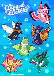 Winged Wabbit Sticker Sheet A