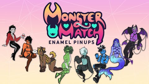 Monster Match Enamel Pinups